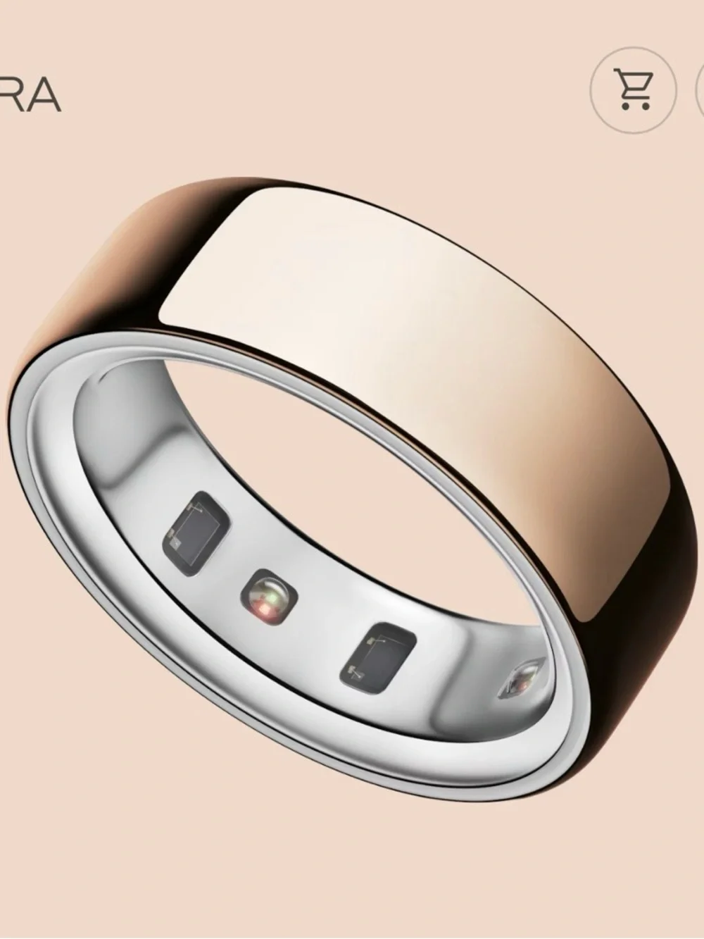 Size 9 Oura Smart Ring in Rose Gold